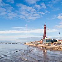Buy canvas prints of Tourists on Blackpool beach by Jason Wells