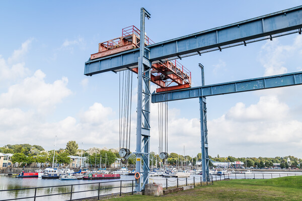 Boat crane at Preston Marina Picture Board by Jason Wells