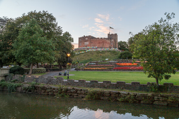 Tamworth Castle seen over the River Anker Picture Board by Jason Wells