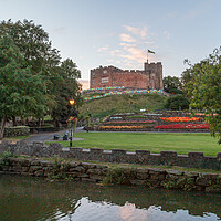 Buy canvas prints of Tamworth Castle seen over the River Anker by Jason Wells