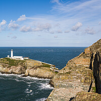 Buy canvas prints of South Stack Lighthouse panorama by Jason Wells