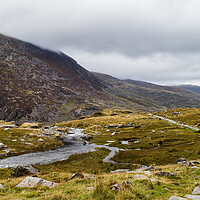 Buy canvas prints of Curving pathway to Llyn Ogwen by Jason Wells