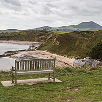 Buy canvas prints of Bench overlooking Porthdinllaen by Jason Wells