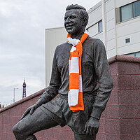 Buy canvas prints of Jimmy Armfield statue in front of Blackpool Tower by Jason Wells