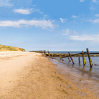 Buy canvas prints of Old revetments at Happisburgh by Jason Wells