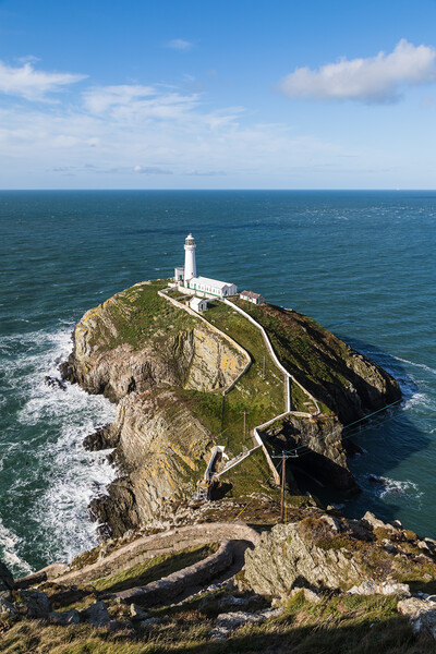 Looking down on South Stack Lighthouse Picture Board by Jason Wells