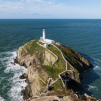 Buy canvas prints of Looking down on South Stack Lighthouse by Jason Wells