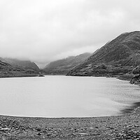 Buy canvas prints of Llyn Peris in black and white by Jason Wells