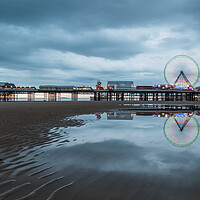 Buy canvas prints of Ferris Wheel spinning on Central Pier in Blackpool by Jason Wells