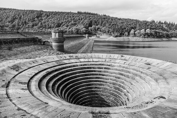Bellmouth overflow of the Ladybower Dam Picture Board by Jason Wells