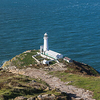Buy canvas prints of Rocky pathway down to South Stack Lighthouse by Jason Wells