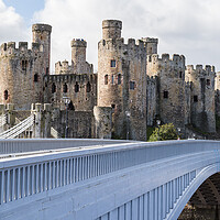 Buy canvas prints of Conwy Castle over the bridge by Jason Wells