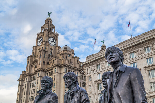 Fab Four statue Picture Board by Jason Wells