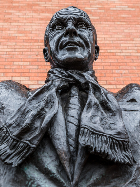 Close up of the Bill Shankly statue at Anfield stadium Picture Board by Jason Wells