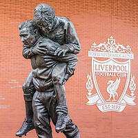 Buy canvas prints of Bob Paisley statue at Anfield stadium by Jason Wells