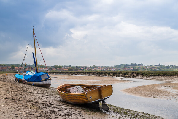 Wooden boats at Blakeney Picture Board by Jason Wells