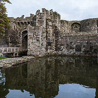 Buy canvas prints of Moat around Beaumaris Castle by Jason Wells