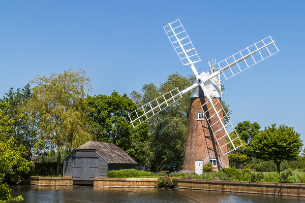 Hunsett Windmill on the Norfolk Broads Picture Board by Jason Wells