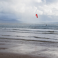 Buy canvas prints of Kite surfer on the Anglesey coast by Jason Wells
