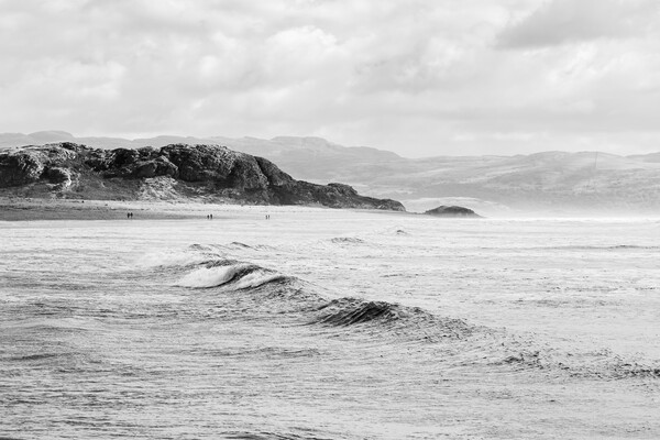 Waves crash onto Criccieth beach Picture Board by Jason Wells