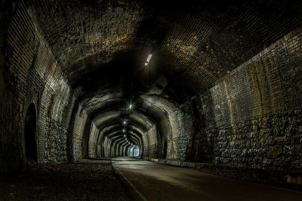 Inside Cressbrook Tunnel Picture Board by Jason Wells