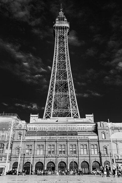 Blackpool Tower in black and white Picture Board by Jason Wells