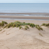 Buy canvas prints of Formby beach over a sand dune by Jason Wells