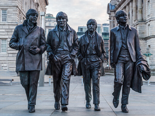 Beatles statue on the Liverpool waterfront Picture Board by Jason Wells