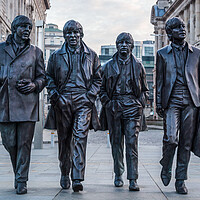 Buy canvas prints of Beatles statue on the Liverpool waterfront by Jason Wells