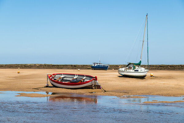 Fishing boats beached at Wells next the Sea Picture Board by Jason Wells
