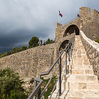 Buy canvas prints of Bastion on the walls of Ston by Jason Wells