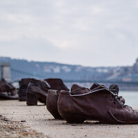 Buy canvas prints of Shoes on the Danube Bank by Jason Wells