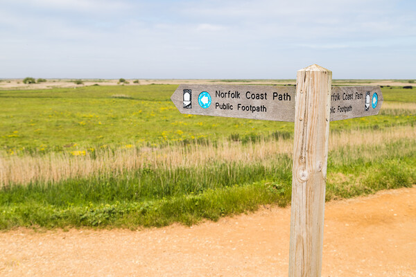 Norfolk coast path sign Picture Board by Jason Wells