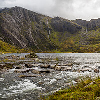 Buy canvas prints of Water running from Lake Idwal by Jason Wells