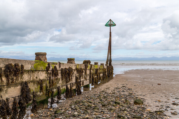 Tider marker and groyne on Abersoch beach Picture Board by Jason Wells
