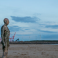 Buy canvas prints of Iron Man stood next to Seaforth Docks by Jason Wells