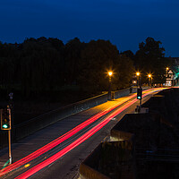 Buy canvas prints of Traffic trails over the Old Dee Bridge by Jason Wells