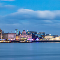 Buy canvas prints of Twilight over the Liverpool skyline by Jason Wells