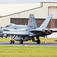 Buy canvas prints of Swiss Air Force F/A-18C Hornet by Jason Wells