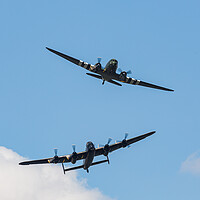 Buy canvas prints of Dakota & Lancaster breaking from formation by Jason Wells