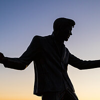 Buy canvas prints of Billy Fury statue on the Liverpool waterfront by Jason Wells