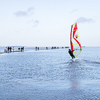 Buy canvas prints of Walkers surround West Kirby marine lake by Jason Wells