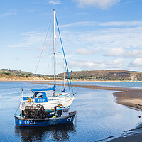 Buy canvas prints of Boats moored at Abersoch by Jason Wells