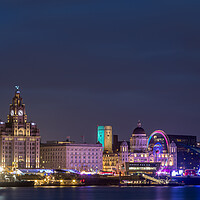 Buy canvas prints of Liverpool at night by Jason Wells