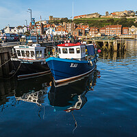 Buy canvas prints of Fishing boats in Whitby harbour by Jason Wells