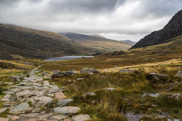 Steps down to Lake Ogwen Picture Board by Jason Wells