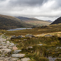 Buy canvas prints of Steps down to Lake Ogwen by Jason Wells