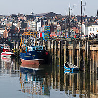 Buy canvas prints of Fishing boats in Scarborough by Jason Wells