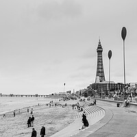 Buy canvas prints of Dart sculptures on the Blackpool skyline by Jason Wells