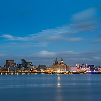 Buy canvas prints of Liverpool waterfront at night by Jason Wells